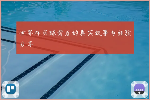 世界杯买球背后的真实故事与经验分享