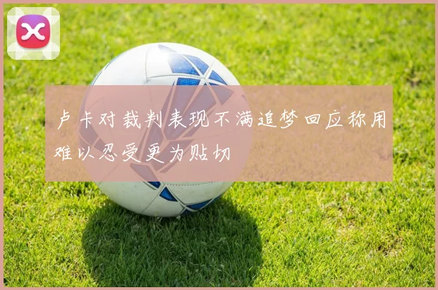 卢卡对裁判表现不满追梦回应称用难以忍受更为贴切