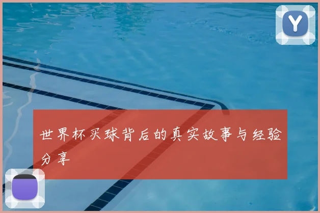 世界杯买球背后的真实故事与经验分享