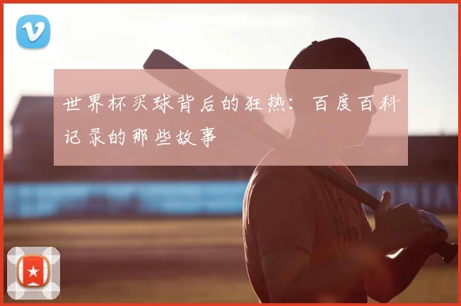 世界杯买球背后的狂热：百度百科记录的那些故事