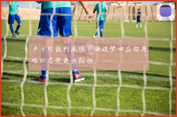 卢卡对裁判表现不满追梦回应称用难以忍受更为贴切